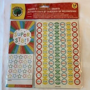 Teaching tree award stickers and charts super star cool nice super great ..